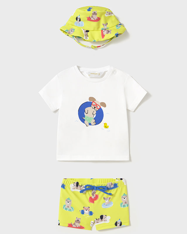 Completo mare protezione UPF 40 neonato Mayoral Newborn Cani Mayoral Giallo