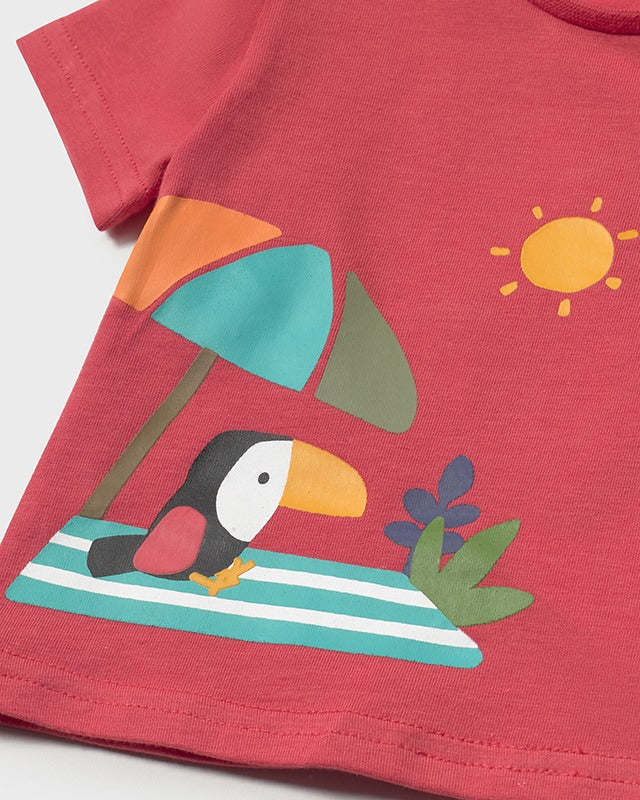 Completo mare protezioneUPF 40 neonato Mayoral Newborn pappagalli Mayoral Rosso