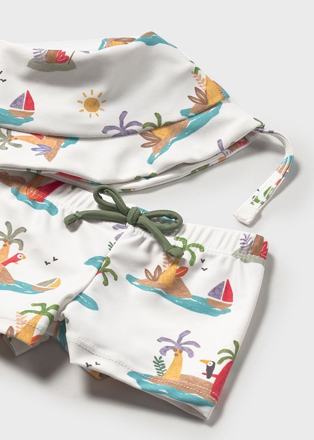 Completo mare protezioneUPF 40 neonato Mayoral Newborn pappagalli Mayoral Rosso