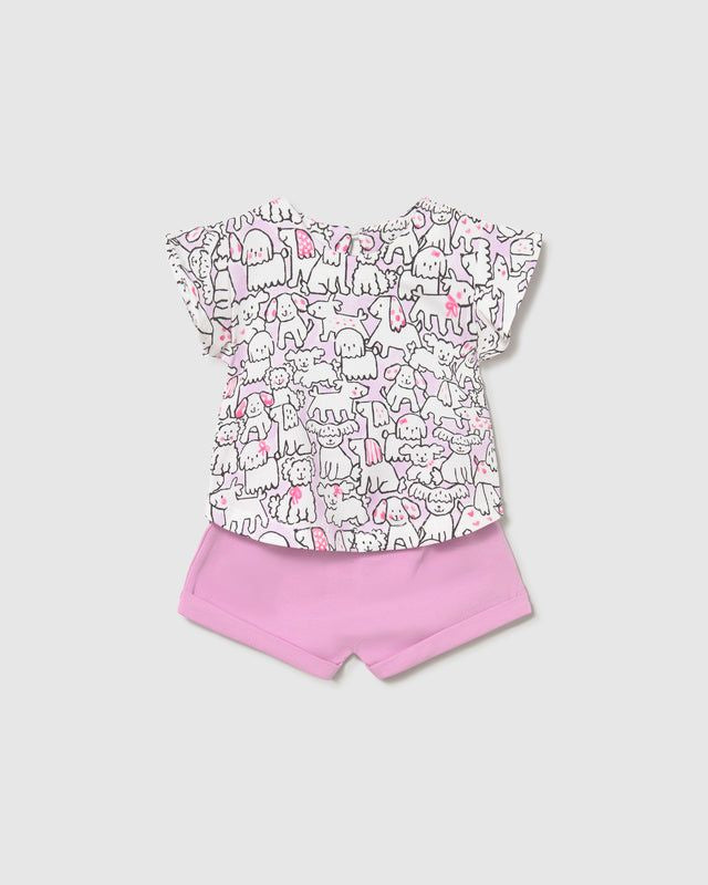 Completo neonata Mayoral con fantasia cani Lilla Mayoral 0-1 Mesi 55cm