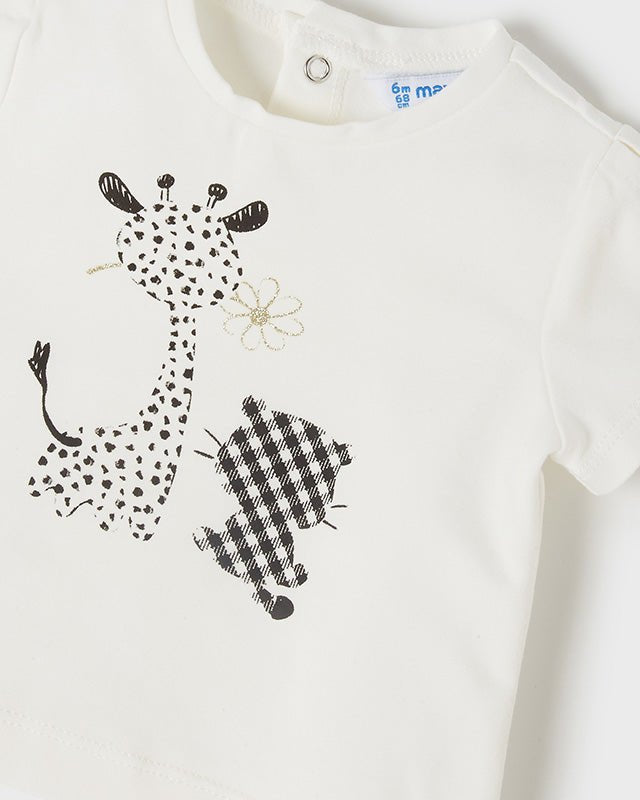 Completo neonata Mayoral quadri bianco e nero - ErreGiModaBimbo