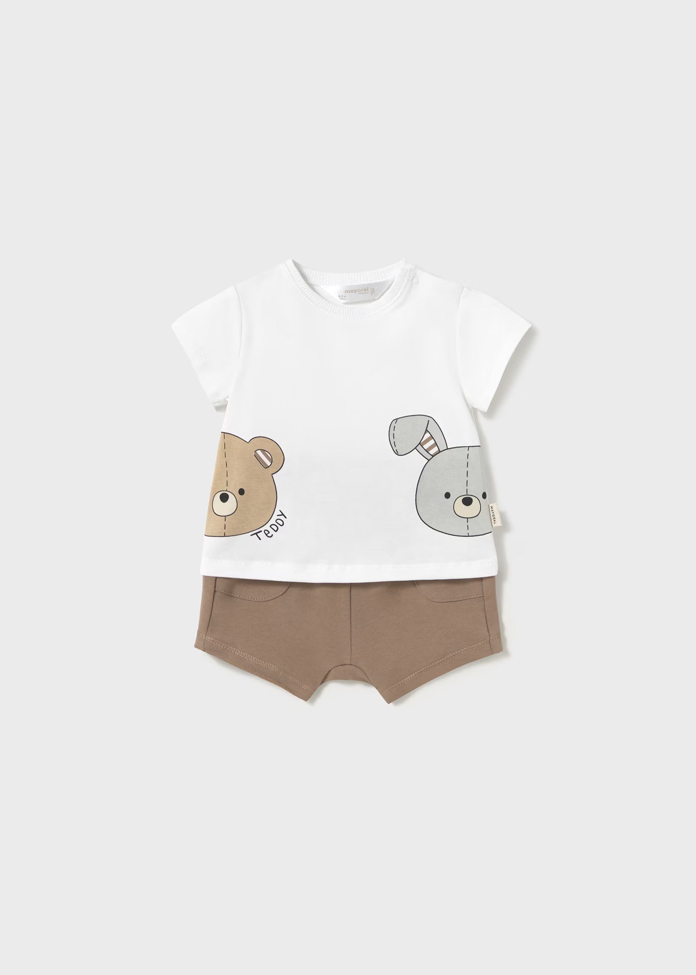Completo neonati Mayoral Newborn orsetto teddy bianco e marrone Mayoral Marrone
