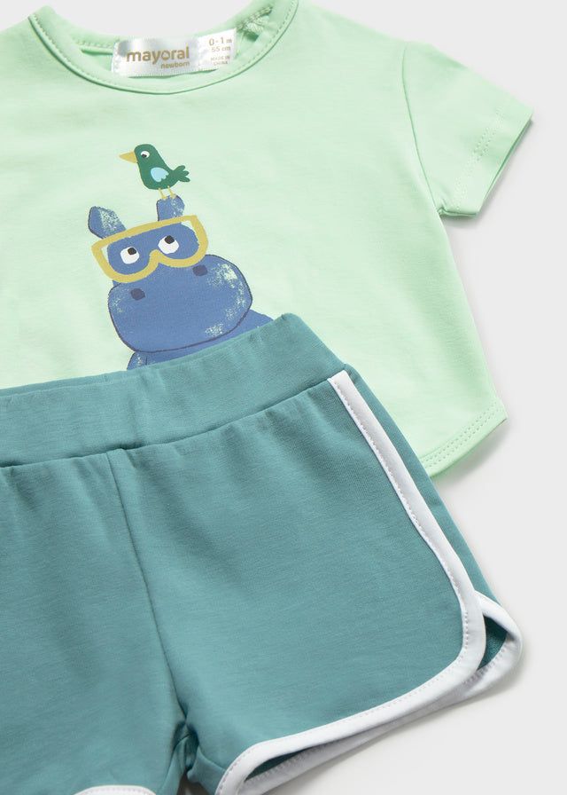 Completo neonato Mayoral Newborn ippopotamo verde Mayoral 0-1 Mesi 55cm