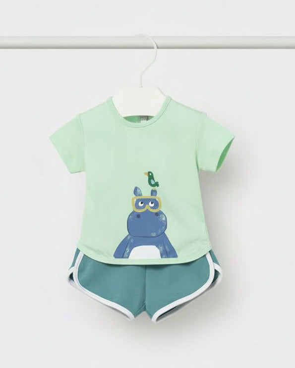 Completo neonato Mayoral Newborn ippopotamo verde Mayoral 0-1 Mesi 55cm