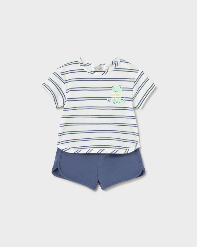 Completo neonato Mayoral Newborn rana righe blu-verde Mayoral 0-1 Mesi 55cm