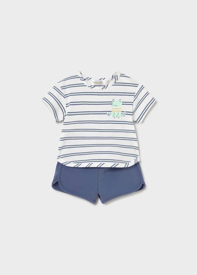 Completo neonato Mayoral Newborn rana righe blu-verde Mayoral 0-1 Mesi 55cm