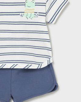 Completo neonato Mayoral Newborn rana righe blu-verde Mayoral 0-1 Mesi 55cm