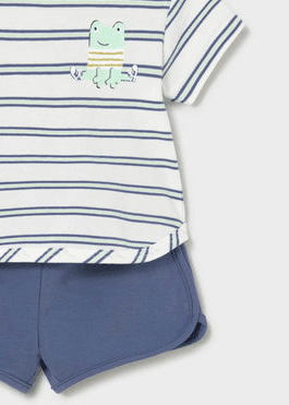 Completo neonato Mayoral Newborn rana righe blu-verde Mayoral 0-1 Mesi 55cm