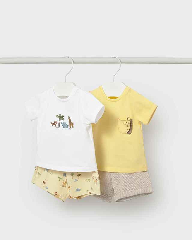 Completo neonato Mayoral Newborn safari giallo bianco o giallo e beige Mayoral 0-1 Mesi 55cm