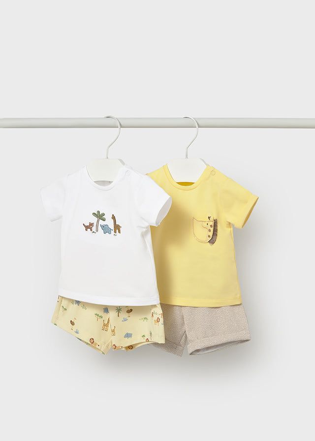 Completo neonato Mayoral Newborn safari giallo bianco o giallo e beige Mayoral 0-1 Mesi 55cm