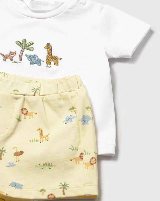 Completo neonato Mayoral Newborn safari giallo bianco o giallo e beige Mayoral 0-1 Mesi 55cm