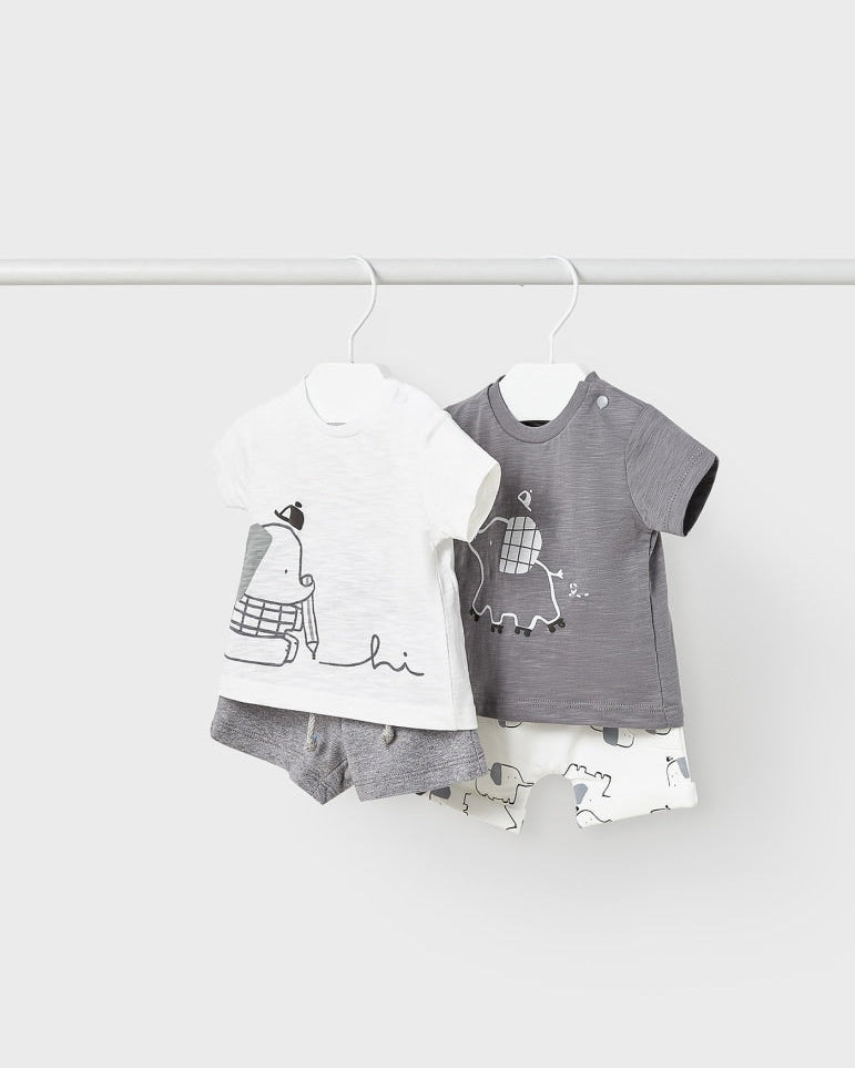 Completo neonato Mayoral Newborn tema grigio Elefante - ErreGiModaBimbo