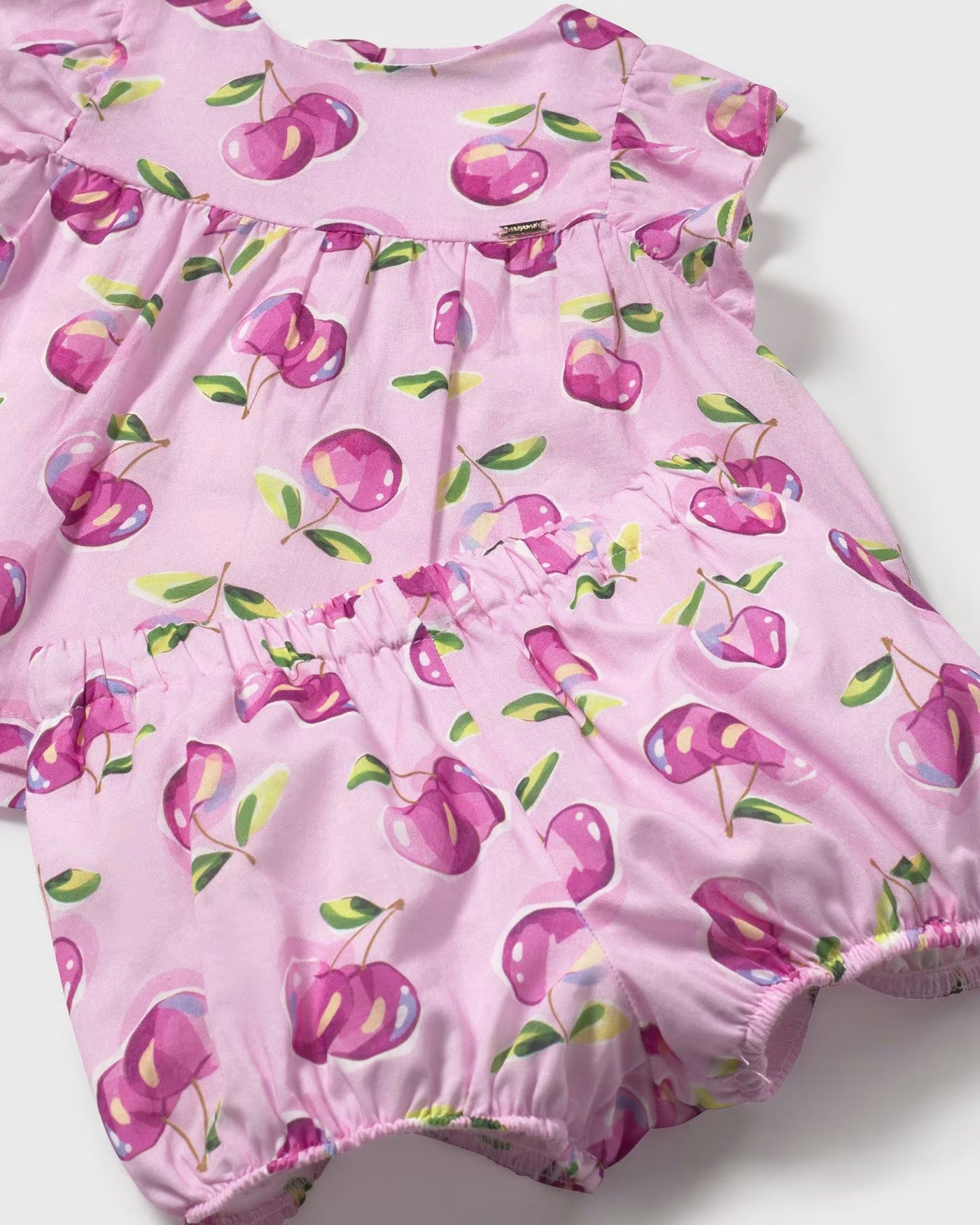 Completo pantaloncino e blusa neonata Mayoral fatnasia frutta malva Mayoral Malva