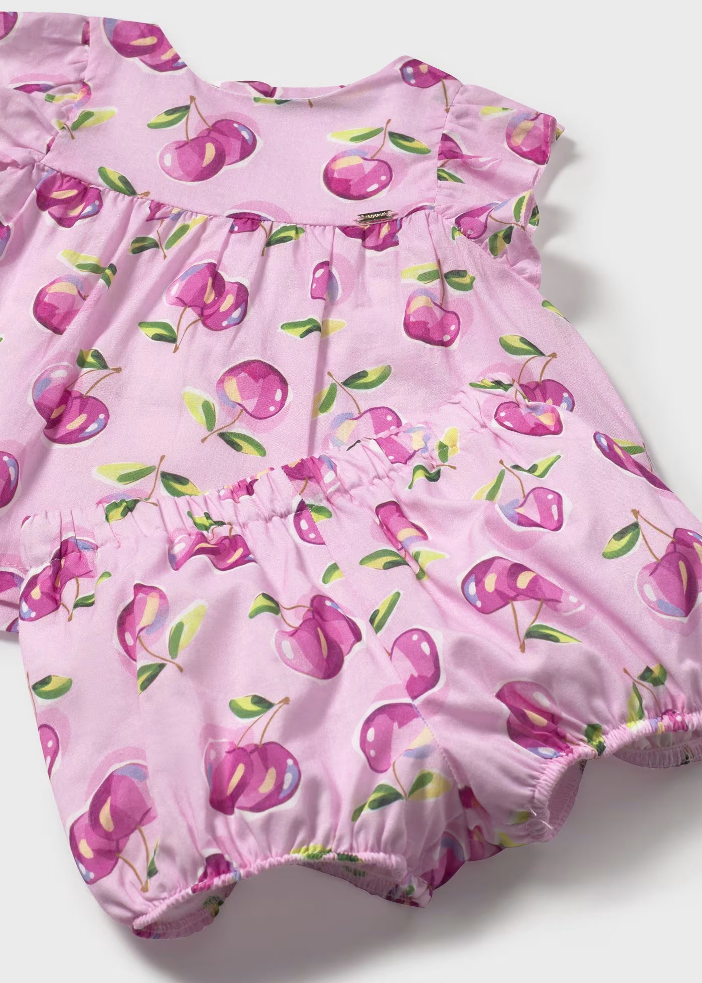 Completo pantaloncino e blusa neonata Mayoral fatnasia frutta malva Mayoral Malva