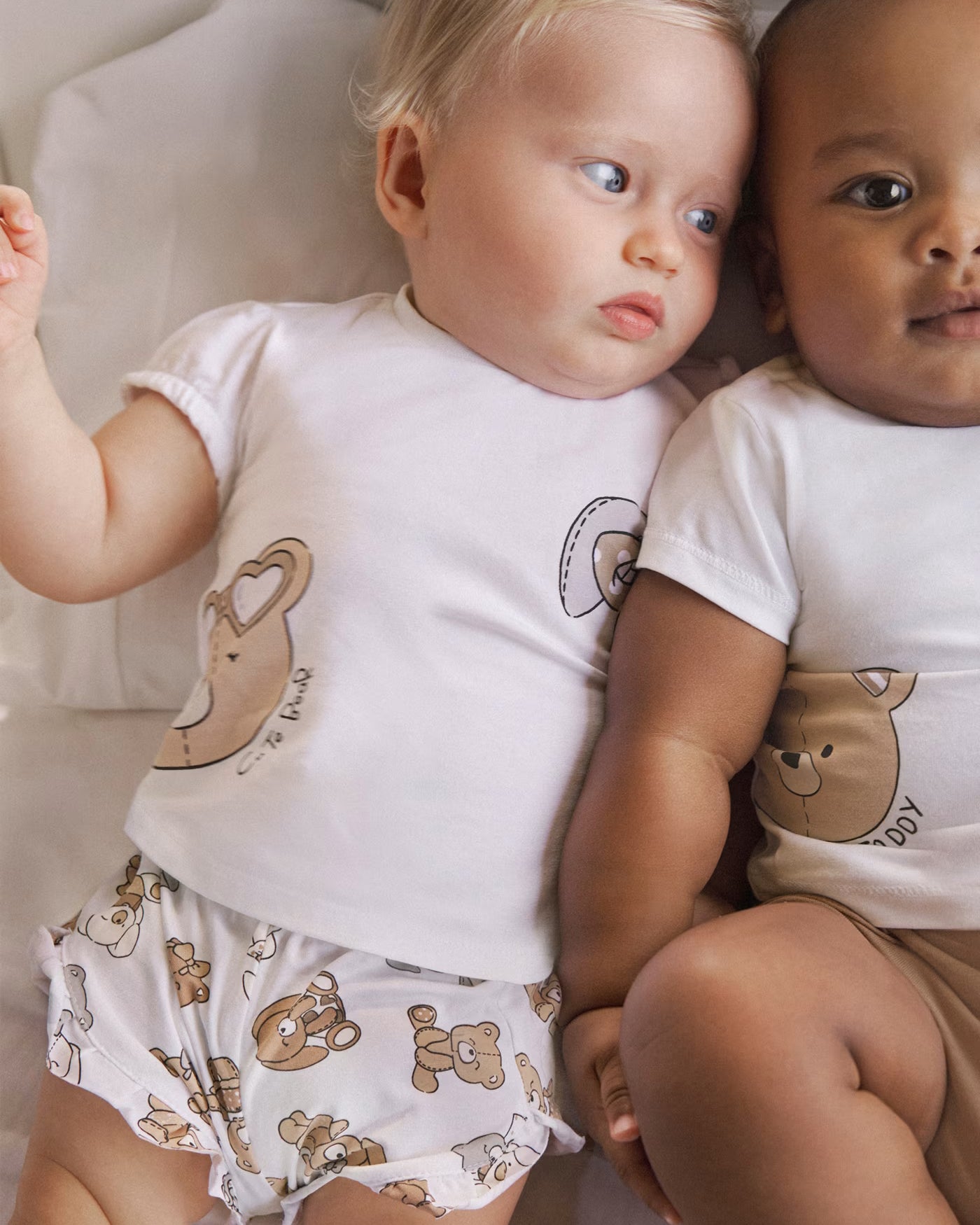 Completo estivo neonata Mayoral Newborn orsetti bianco Mayoral Bianco