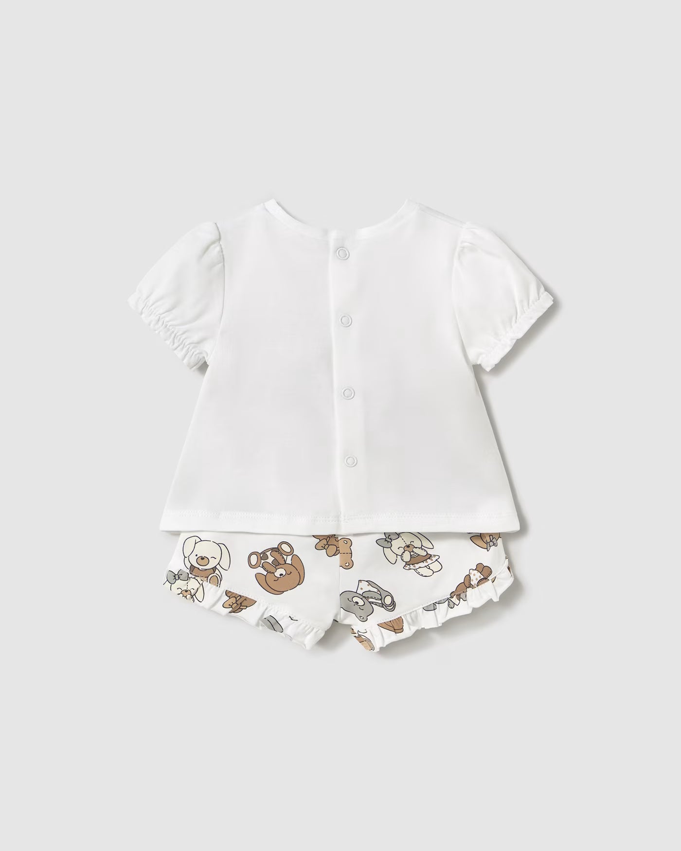 Completo estivo neonata Mayoral Newborn orsetti bianco Mayoral Bianco
