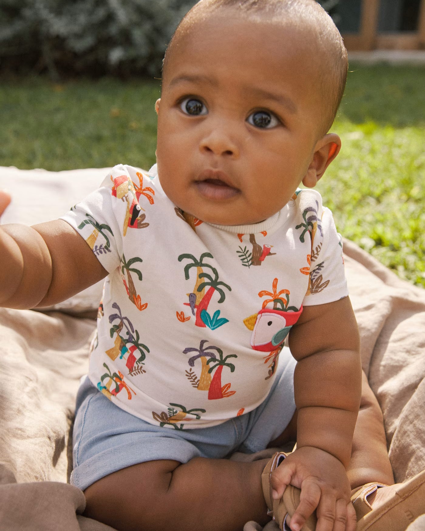 Completo pantaloncino jeans e T-Shirt neonato Mayoral Newborn Tucano Mayoral 0-1 Mesi 55cm