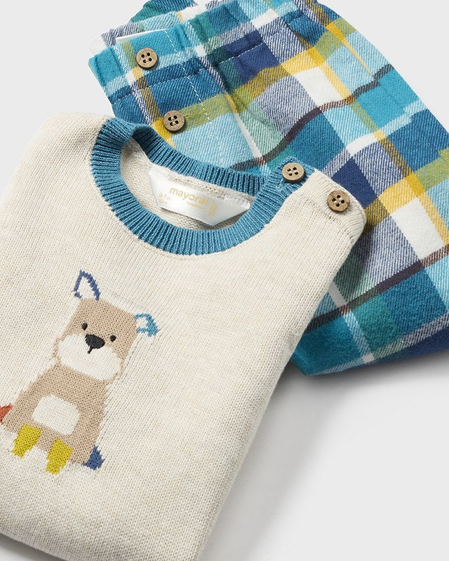 Completo pantalone e maglione cagnolino neonato Mayoral Newborn Mayoral Mix