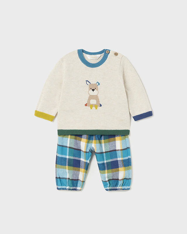 Completo pantalone e maglione cagnolino neonato Mayoral Newborn Mayoral Mix