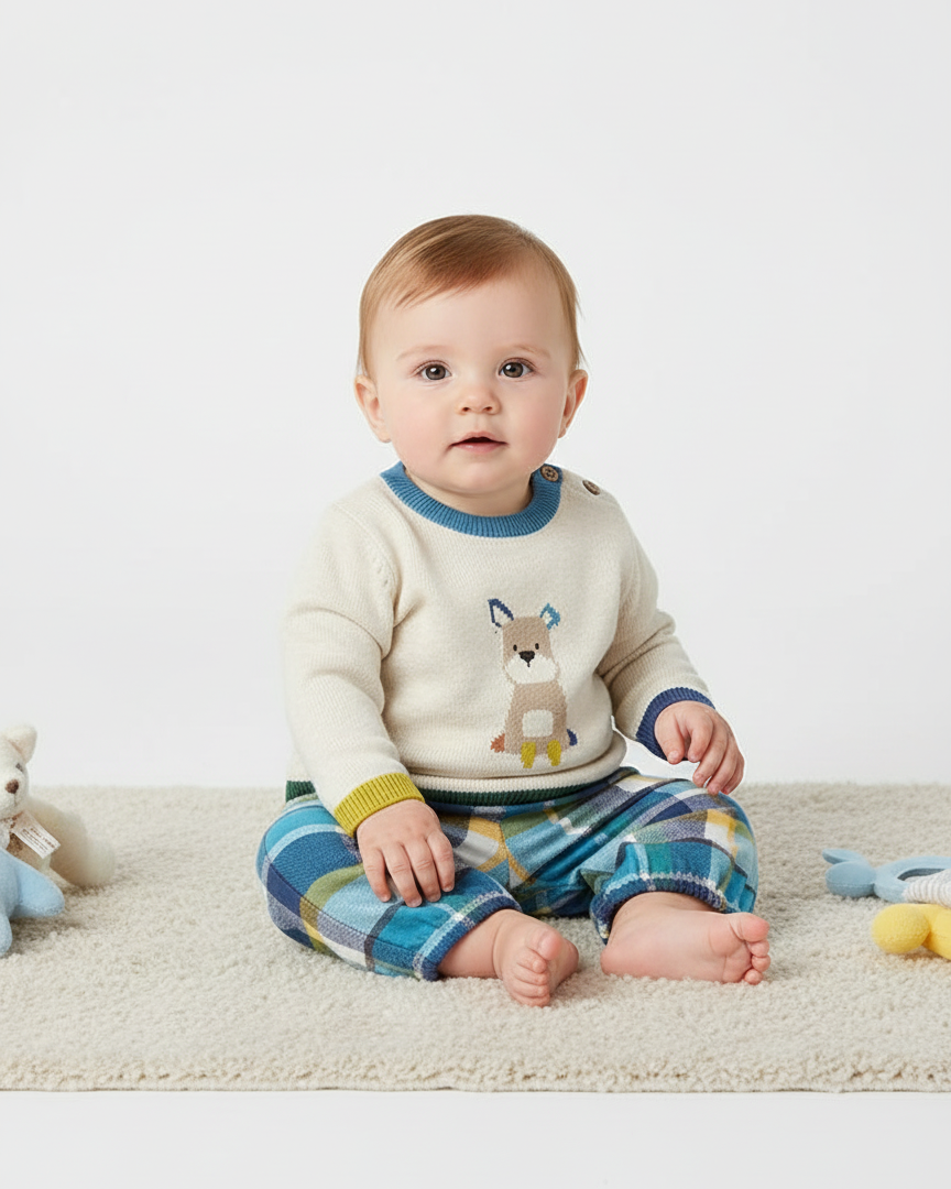 Completo pantalone e maglione cagnolino neonato Mayoral Newborn Mayoral Mix