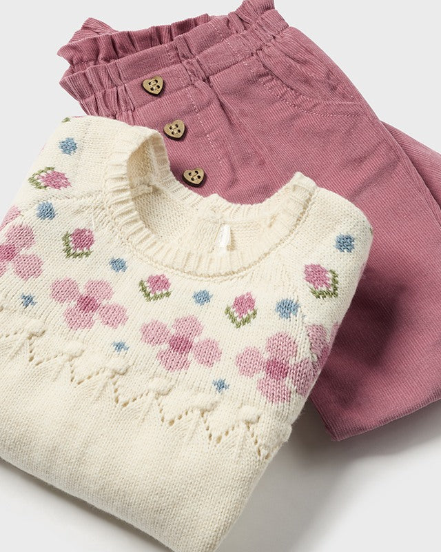 Completo pantalone e maglione neonata Mayoral Newborn ibisco Mayoral Ibisco