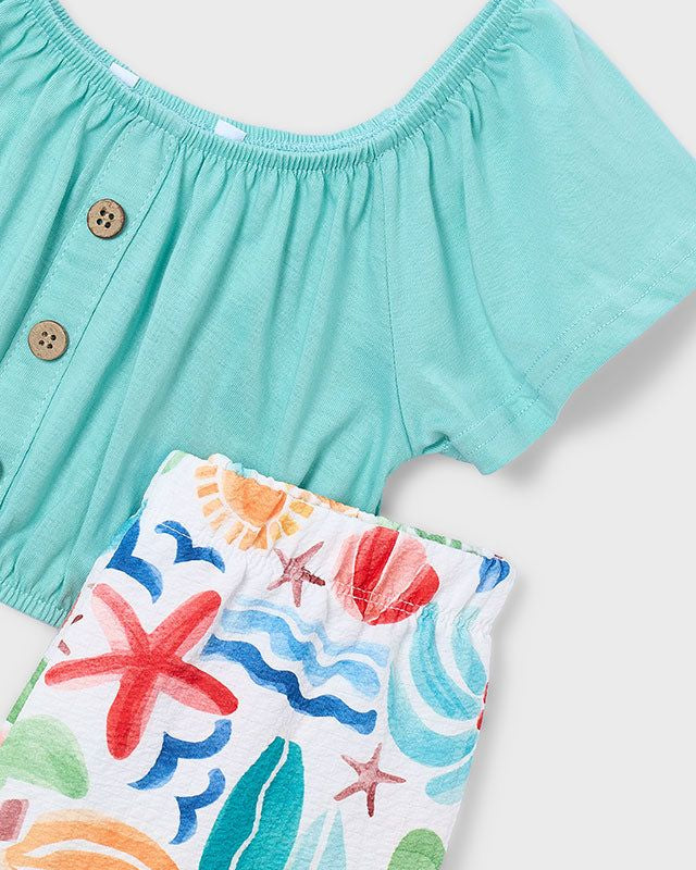 Etichetta Better Cotton per abbigliamento bambina Mayoral estivo