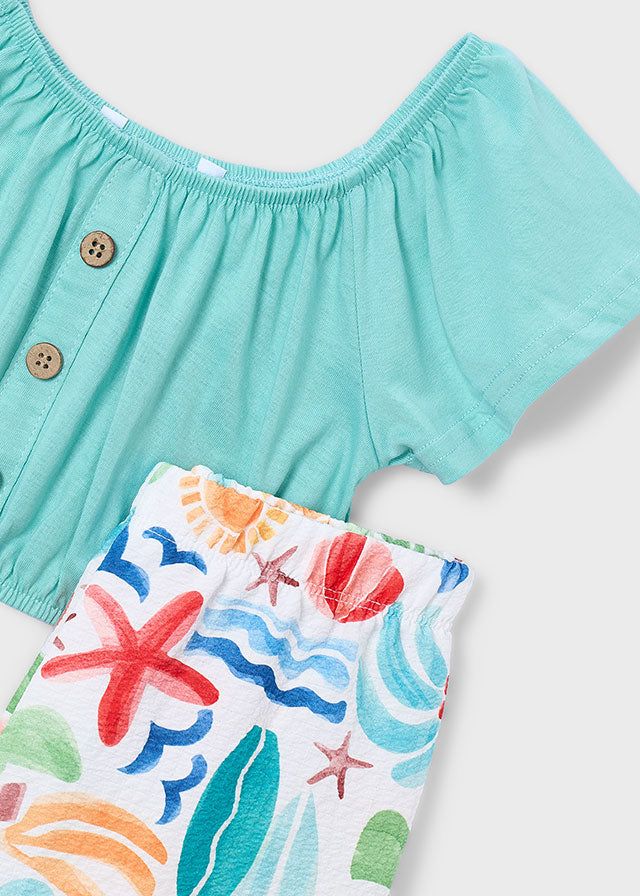 Etichetta Better Cotton per abbigliamento bambina Mayoral estivo