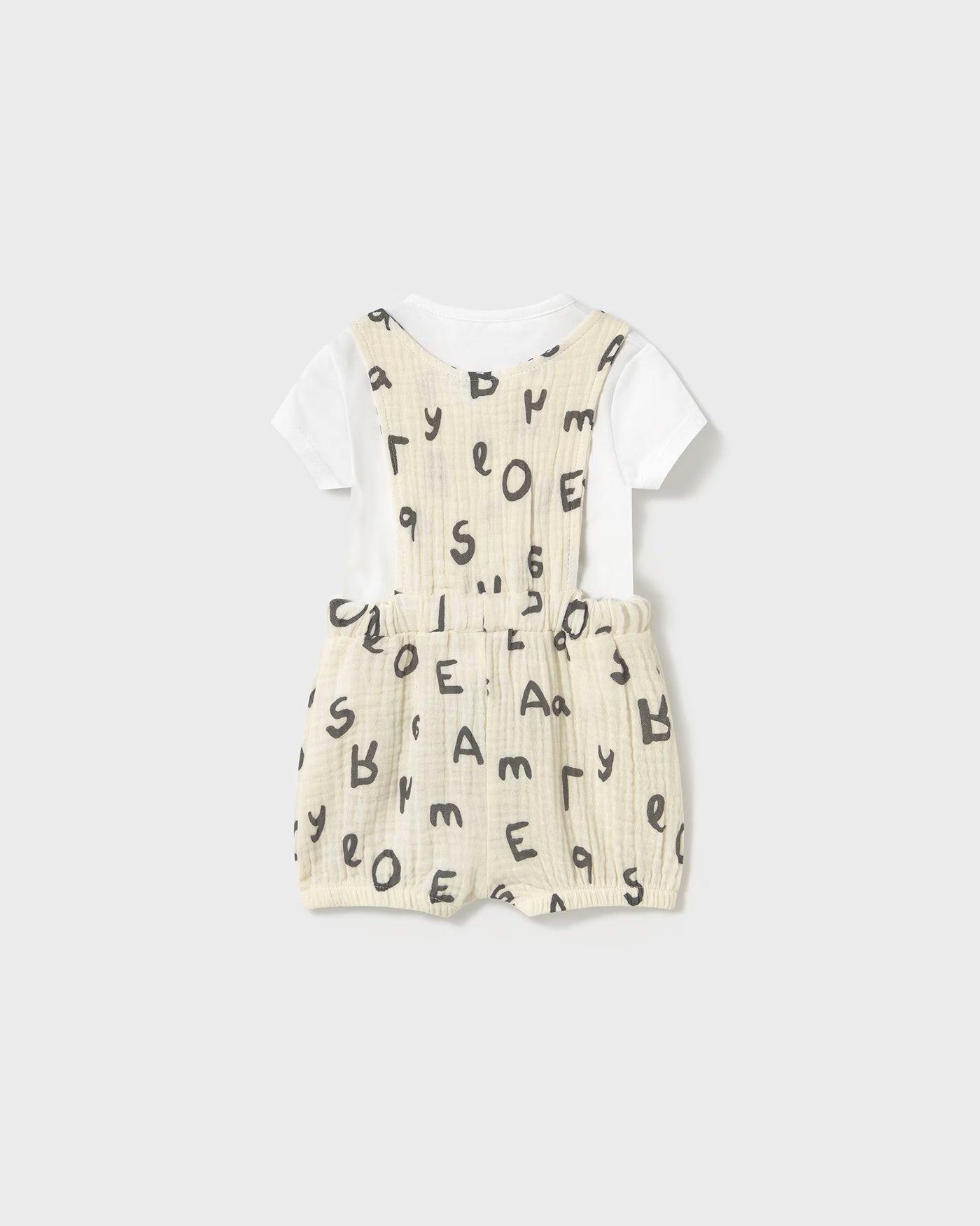 Completo salopette lettere e maglietta neonato Mayoral Newborn Mayoral Cecio