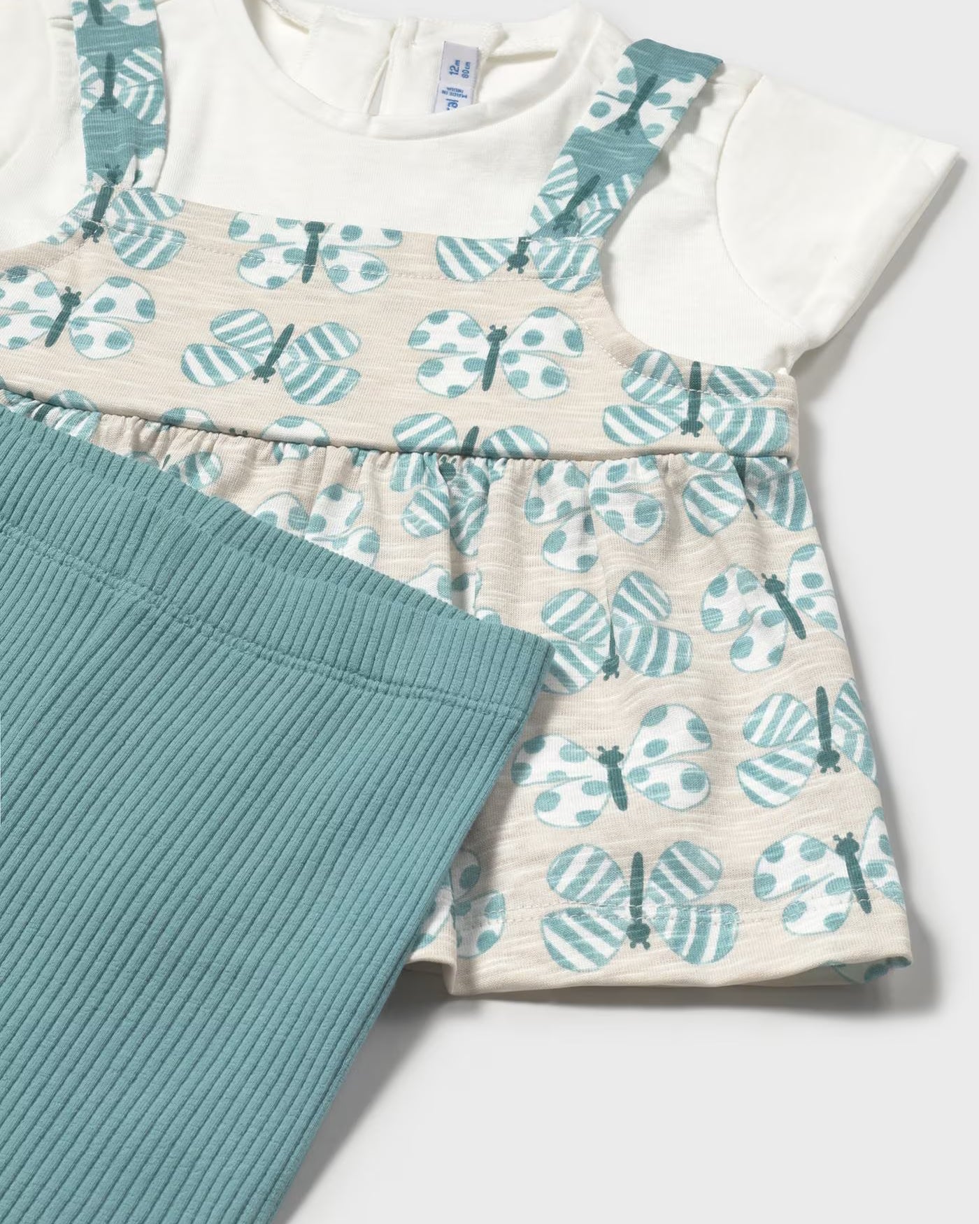 Completo short ciclista e maglietta sovrapposta neonata Mayoral smeraldo Mayoral 6 Mesi 68cm