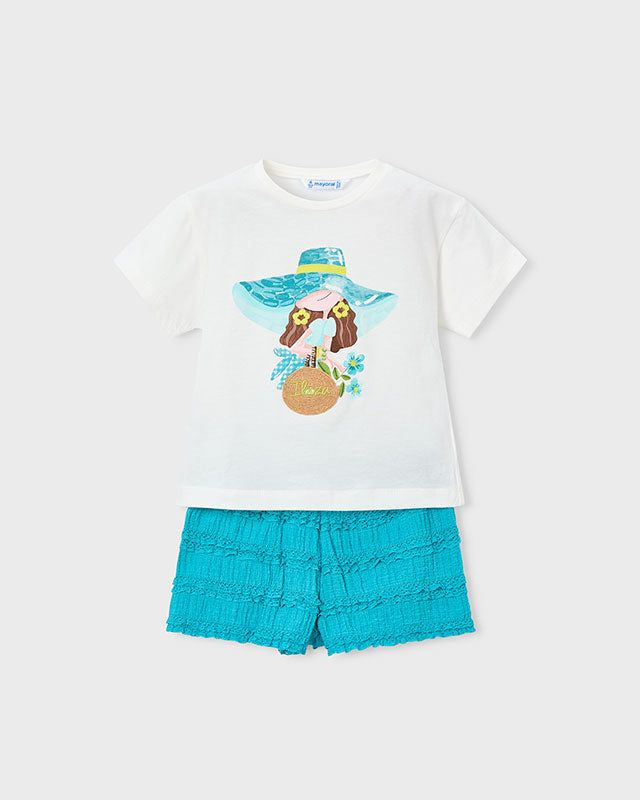 Completo shorts e t-shirt bambina Mayoral Mayoral 2 Anni 92cm