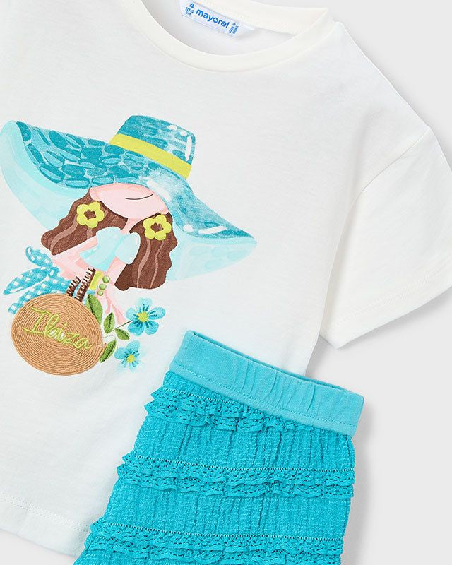 Completo shorts e t-shirt bambina Mayoral Mayoral 2 Anni 92cm
