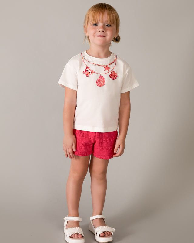 Completo shorts t-shirt bambina con volant Mayoral 2 Anni 92cm