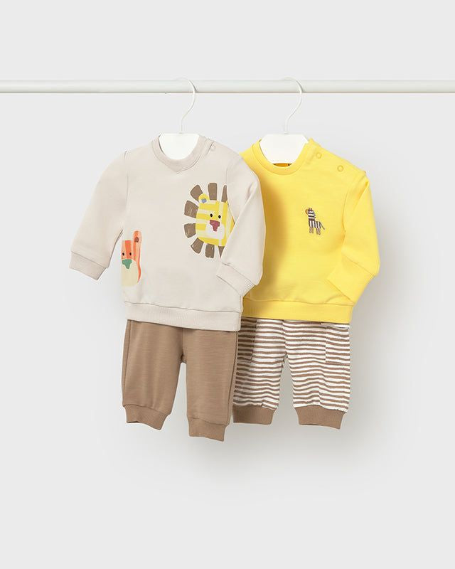 Completo tuta manica lunga neonato Mayoral Newborn Safari beige o giallo Mayoral 0-1 Mesi 55cm