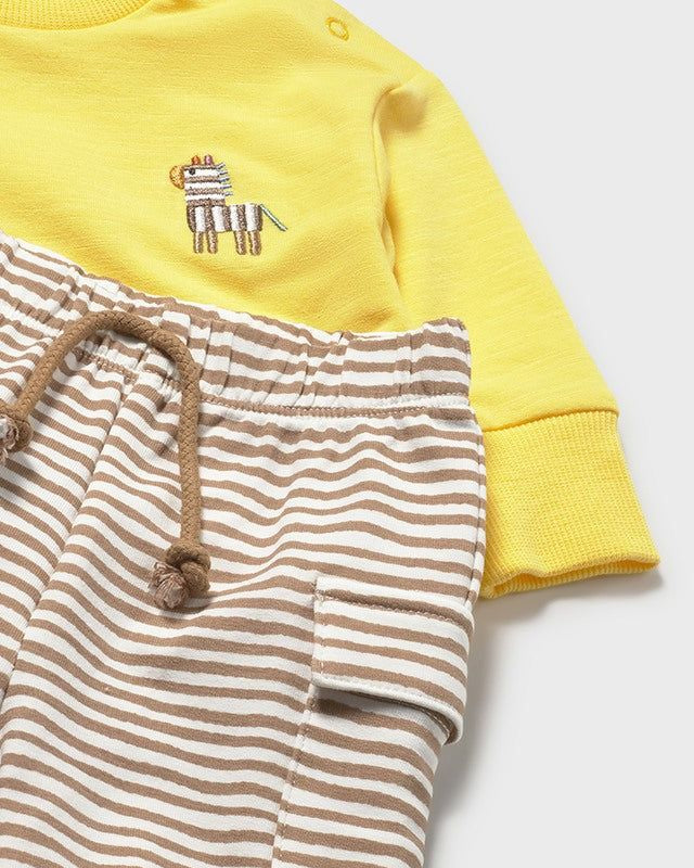 Completo tuta manica lunga neonato Mayoral Newborn Safari beige o giallo Mayoral 0-1 Mesi 55cm
