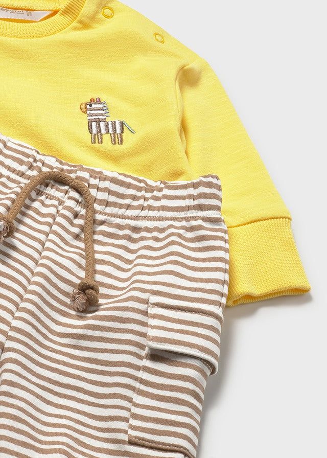 Completo tuta manica lunga neonato Mayoral Newborn Safari beige o giallo Mayoral 0-1 Mesi 55cm