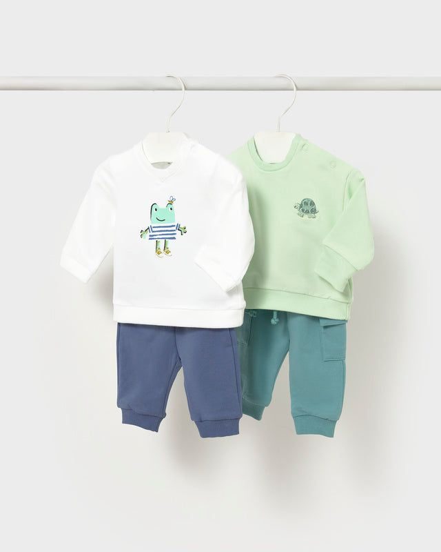 Completo tuta manica lunga neonato Mayoral Newborn verde o bianco Mayoral 0-1 Mesi 55cm