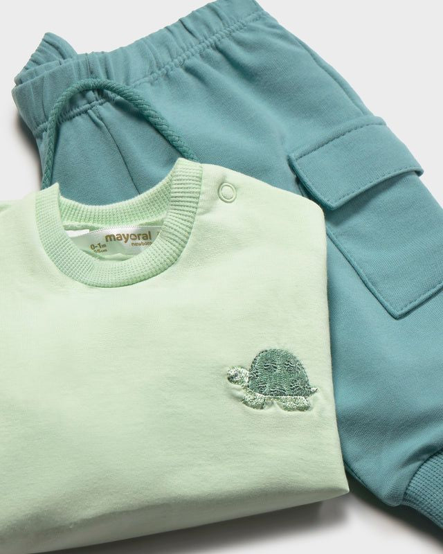 Completo tuta manica lunga neonato Mayoral Newborn verde o bianco Mayoral 0-1 Mesi 55cm