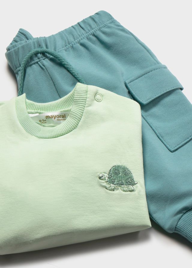 Completo tuta manica lunga neonato Mayoral Newborn verde o bianco Mayoral 0-1 Mesi 55cm