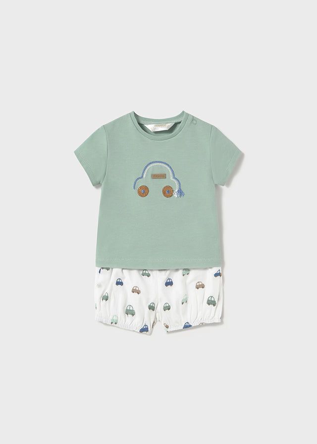 Completoneonato Mayoral Newborn Macchinine verde Mayoral Verde