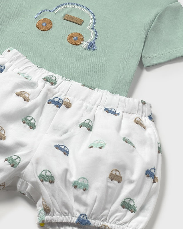 Completoneonato Mayoral Newborn Macchinine verde Mayoral Verde