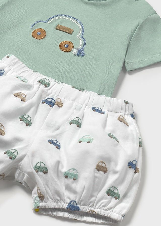Completoneonato Mayoral Newborn Macchinine verde Mayoral Verde
