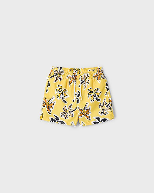 Costume bermuda bambino Mayoral giallo grafica Palme Mayoral Giallo