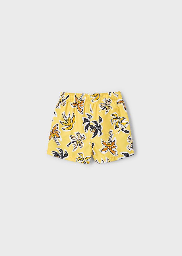 Costume bermuda bambino Mayoral giallo grafica Palme Mayoral Giallo