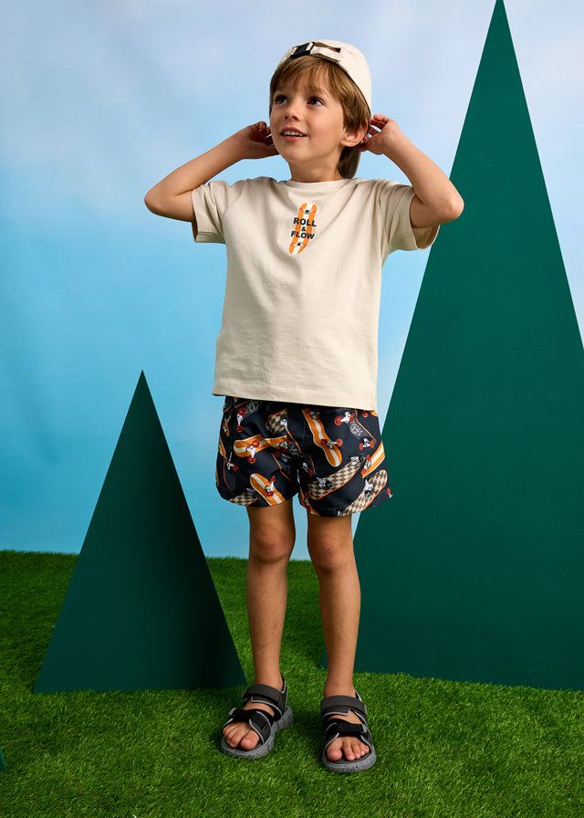 Costume bermuda bambino Mayoral liquirizia grafica Skate Mayoral Liquirizia
