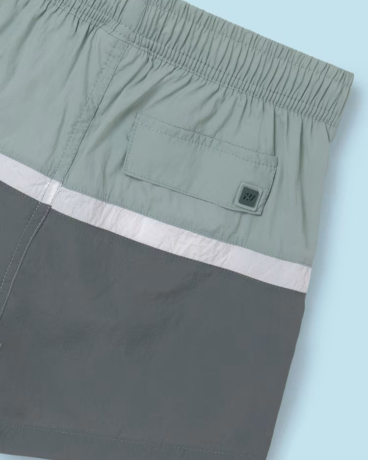 Costume da bagno bermuda ragazzo blocchi verde aloe Mayoral Verde