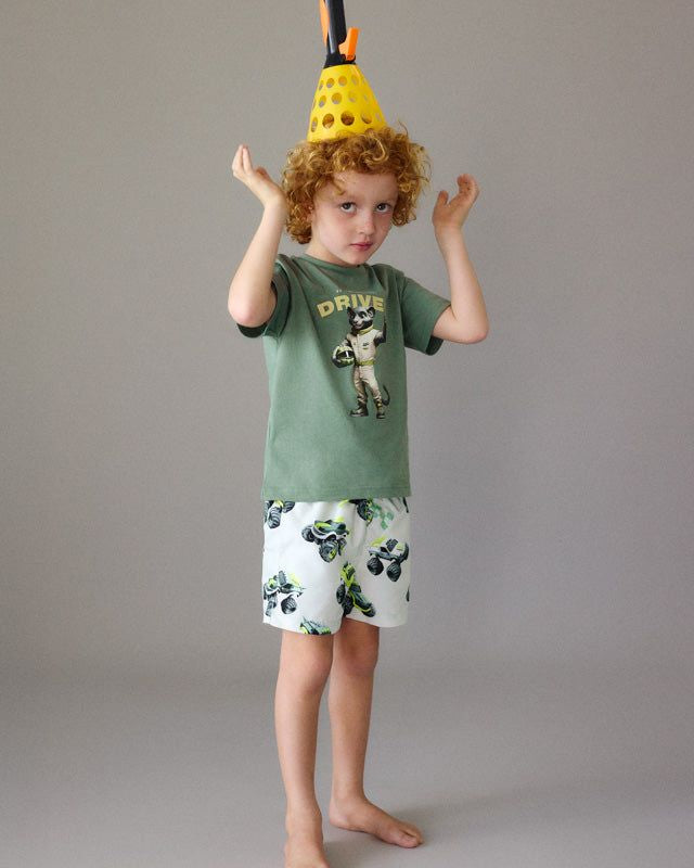 Costume bermuda bambini Mayoral con stampa monstertrack