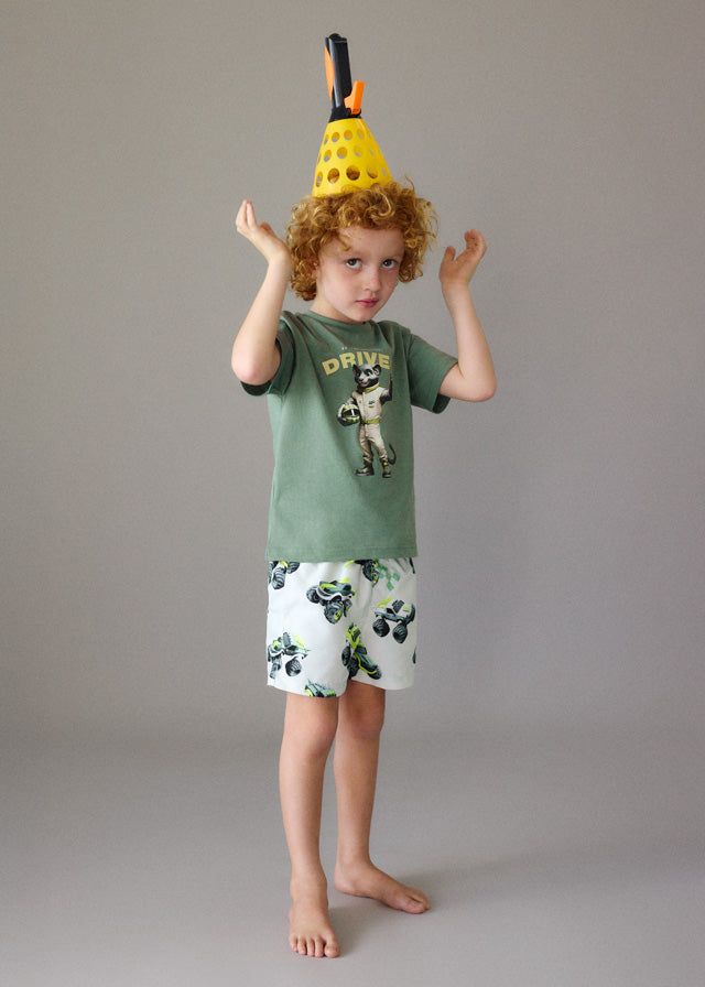 Costume bermuda bambini Mayoral con stampa monstertrack