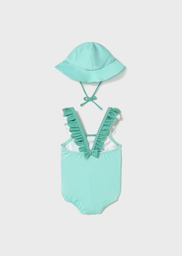 Costume con cappello protezione solare neonata Mayoral Newborn Sirena acqua Mayoral Acqua