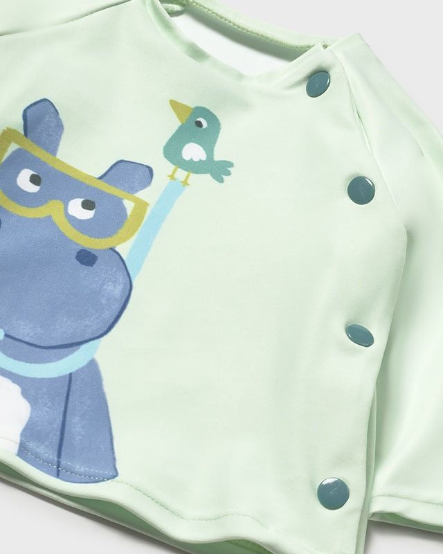 Costume da bagno 3 pezzi maglietta protezione solare neonato Mayoral Newborn animali verde Mayoral 0-1 Mesi 55cm