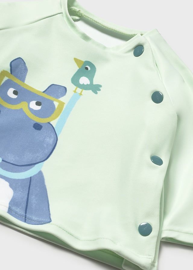 Costume da bagno 3 pezzi maglietta protezione solare neonato Mayoral Newborn animali verde Mayoral 0-1 Mesi 55cm